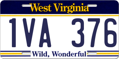 WV license plate 1VA376