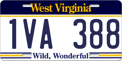 WV license plate 1VA388