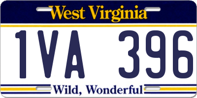 WV license plate 1VA396