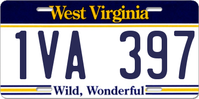 WV license plate 1VA397