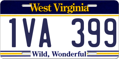 WV license plate 1VA399