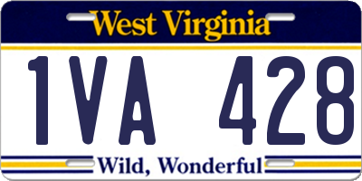 WV license plate 1VA428