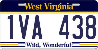 WV license plate 1VA438