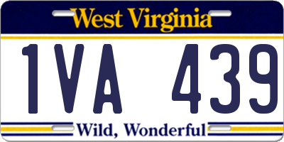 WV license plate 1VA439