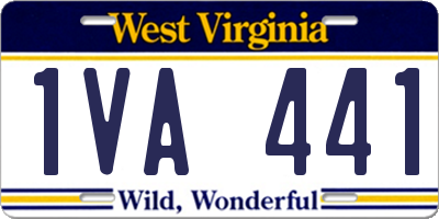 WV license plate 1VA441