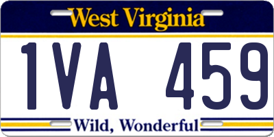 WV license plate 1VA459