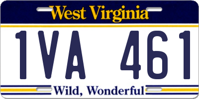 WV license plate 1VA461