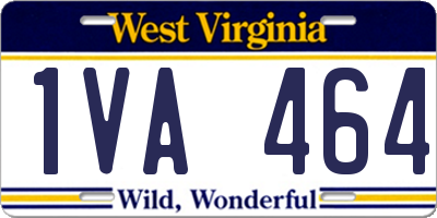 WV license plate 1VA464