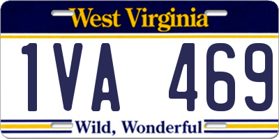 WV license plate 1VA469