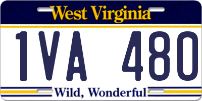 WV license plate 1VA480