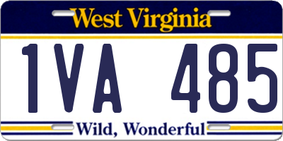 WV license plate 1VA485