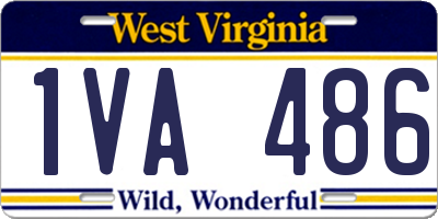 WV license plate 1VA486