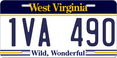 WV license plate 1VA490