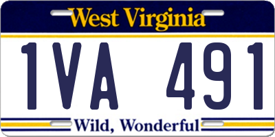 WV license plate 1VA491