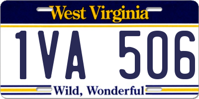 WV license plate 1VA506