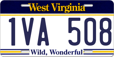 WV license plate 1VA508