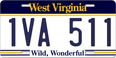 WV license plate 1VA511