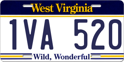 WV license plate 1VA520