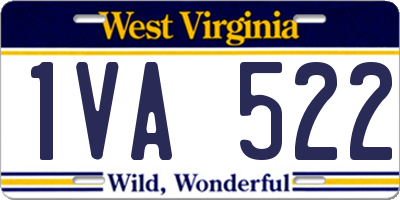 WV license plate 1VA522