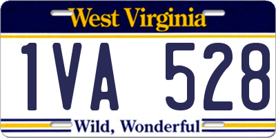 WV license plate 1VA528