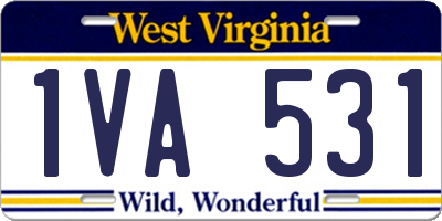 WV license plate 1VA531