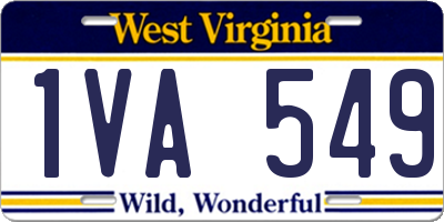 WV license plate 1VA549