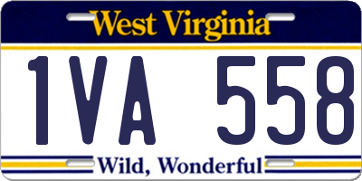WV license plate 1VA558