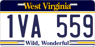 WV license plate 1VA559