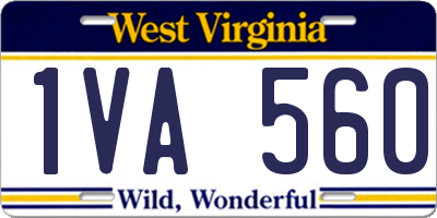 WV license plate 1VA560