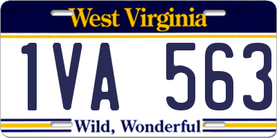 WV license plate 1VA563