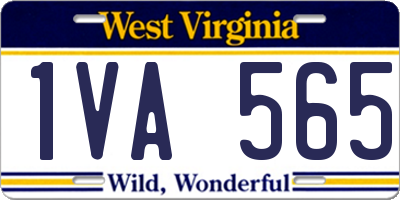 WV license plate 1VA565