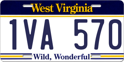 WV license plate 1VA570