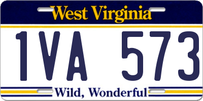 WV license plate 1VA573