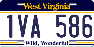 WV license plate 1VA586
