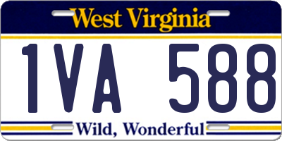 WV license plate 1VA588