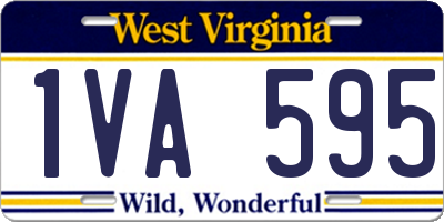 WV license plate 1VA595