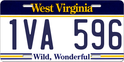 WV license plate 1VA596