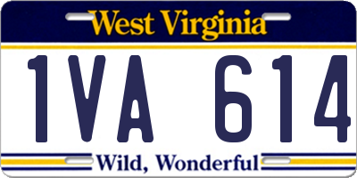 WV license plate 1VA614