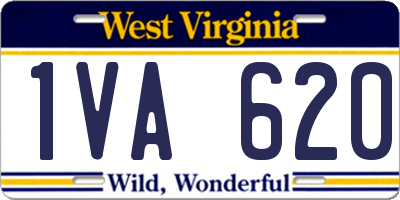 WV license plate 1VA620