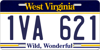 WV license plate 1VA621