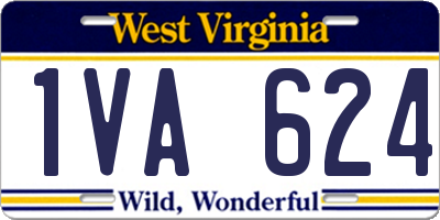 WV license plate 1VA624