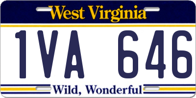 WV license plate 1VA646