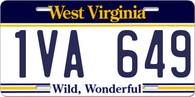 WV license plate 1VA649
