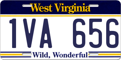 WV license plate 1VA656