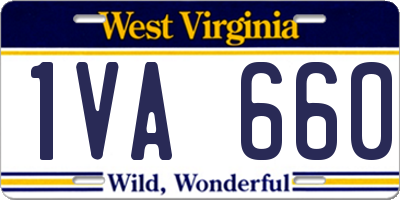 WV license plate 1VA660