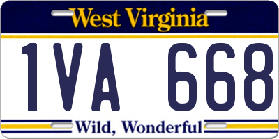 WV license plate 1VA668