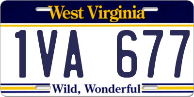 WV license plate 1VA677