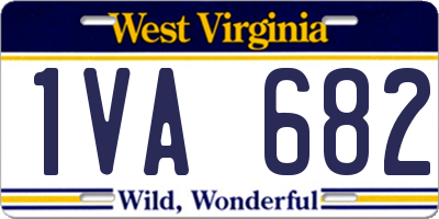 WV license plate 1VA682