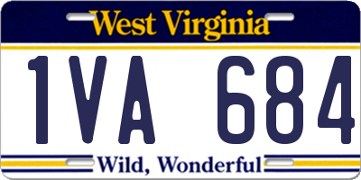 WV license plate 1VA684