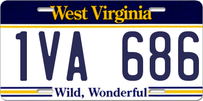 WV license plate 1VA686